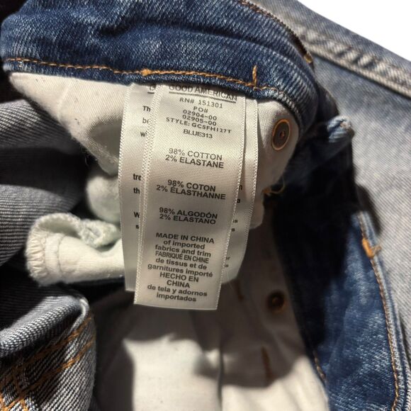 Good American Good Curve Straight Fray Hem Crop Jeans- Size 6/28 - Picture 6 of 9